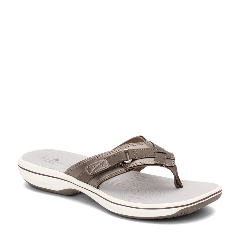 26125509 Womens Clarks Breeze Sea Flip Flop Pewter