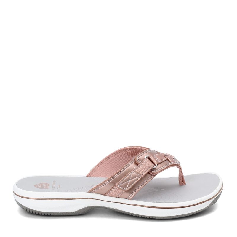 26142608 Womens Clarks Breeze Sea Sandal Rose Gold 1