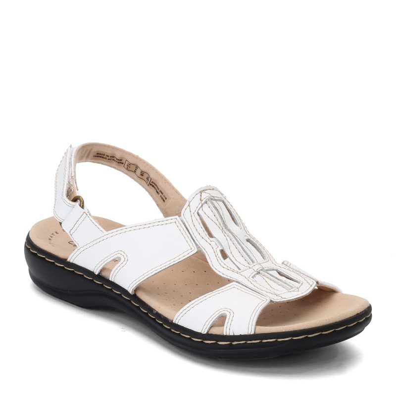 26142997 Womens Clarks Leisa Skip Sandal White