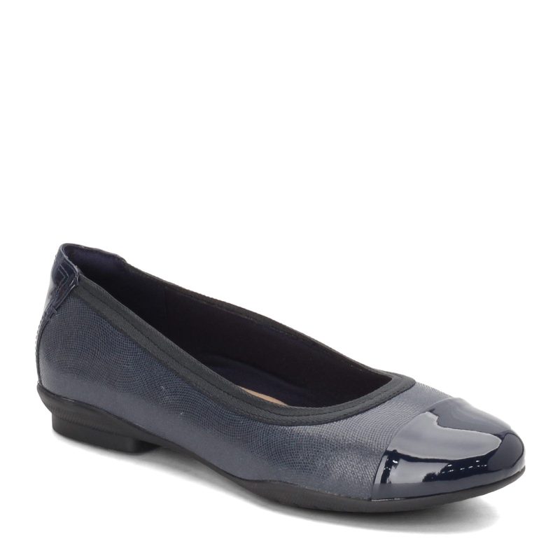 26153279 Womens Clarks Sara Orchid Flat Navy