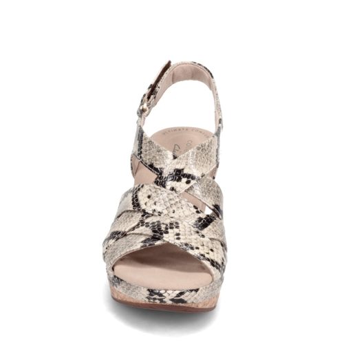 26153721 Womens Clarks Annadel Rayna Sandal Taupe Snake 2