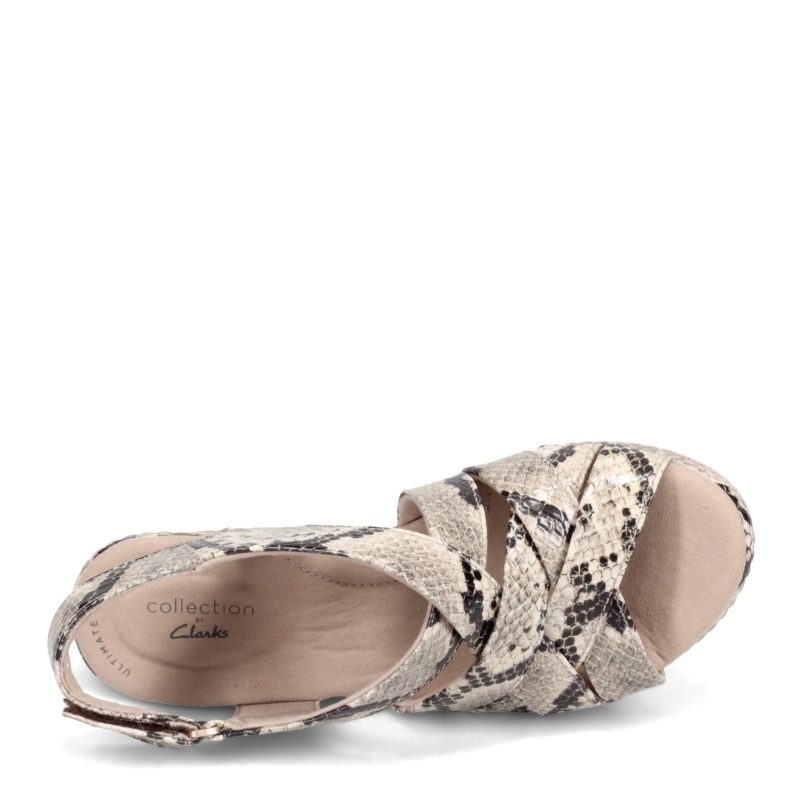 26153721 Womens Clarks Annadel Rayna Sandal Taupe Snake 5