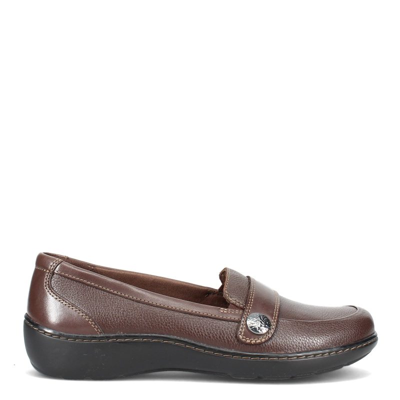 26155782 Womens Clarks Cora Daisy Slip On Brown 1