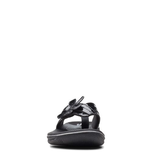 26159852 Womens Clarks Brinkley Flora Sandal Black Patent 2