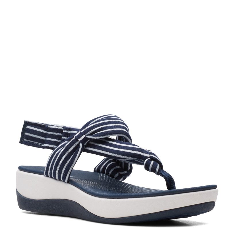 26161069 Womens Clarks Arla Nicole Sandal Navy White 17202fda d73d 4c37 8d9f 19ef02cc65b6