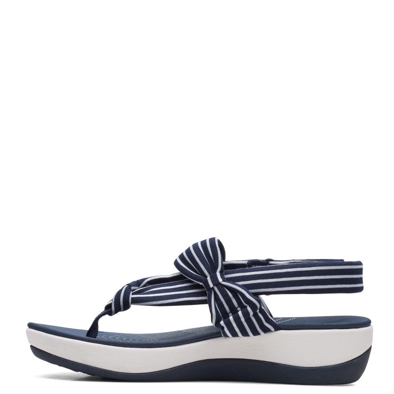 26161069 Womens Clarks Arla Nicole Sandal Navy White 4