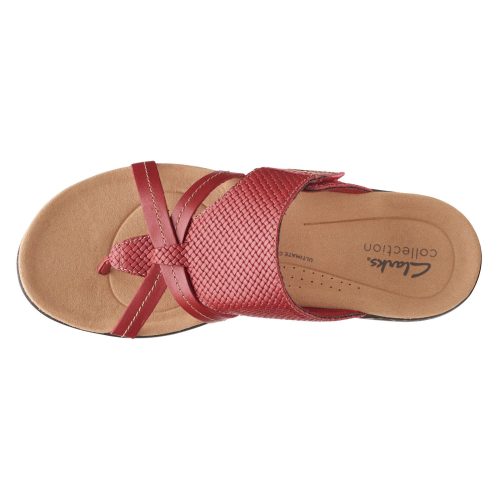 26164598 Womens Clarks Laurieann Edge Sandal Red 6