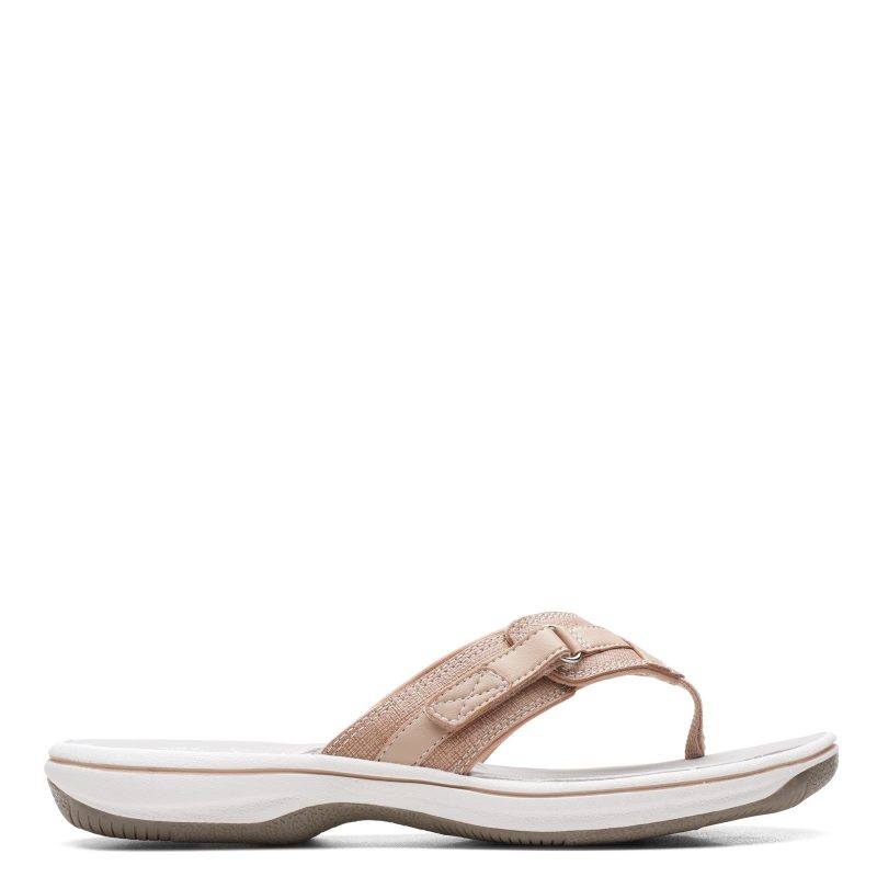 26164626 Womens Clarks Breeze Sea Sandal Taupe 1