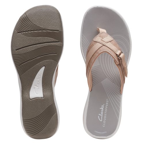 26164626 Womens Clarks Breeze Sea Sandal Taupe 6