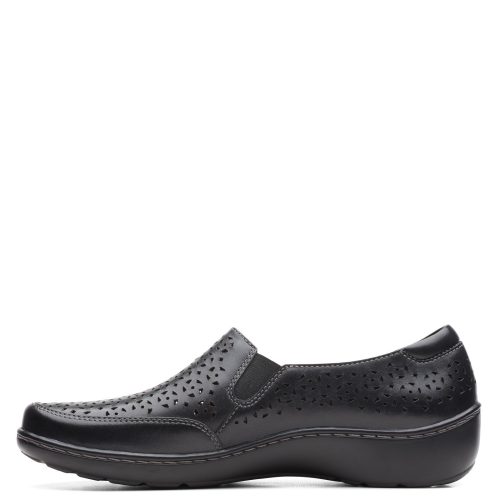 26164785 Womens Clarks Cora Sky Slip On Black 5