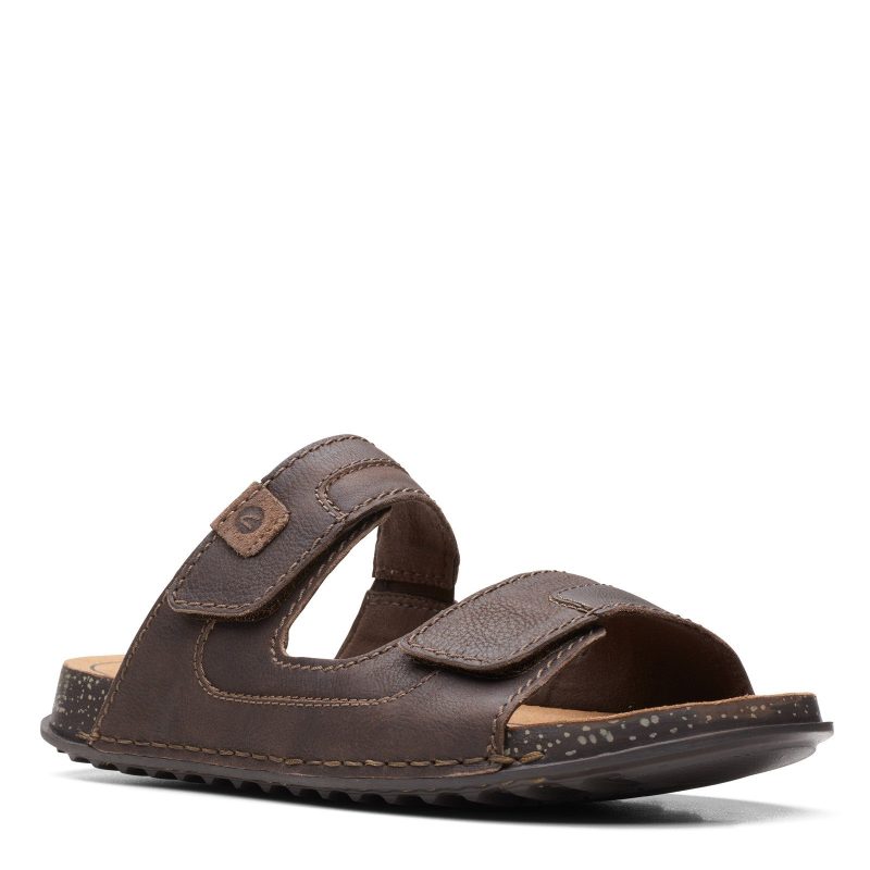 26165188 Mens Clarks Crestview Easy Sandal Dark Brown