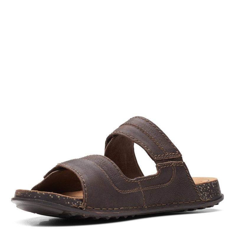 26165188 Mens Clarks Crestview Easy Sandal Dark Brown 3