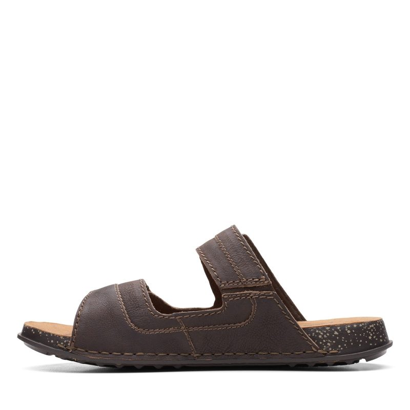 26165188 Mens Clarks Crestview Easy Sandal Dark Brown 4