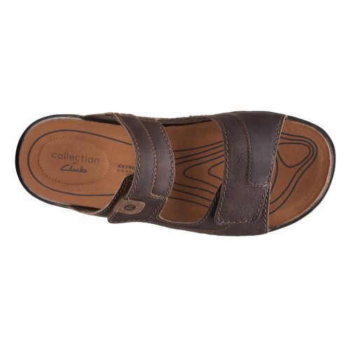 26165188 Mens Clarks Crestview Easy Sandal Dark Brown 6