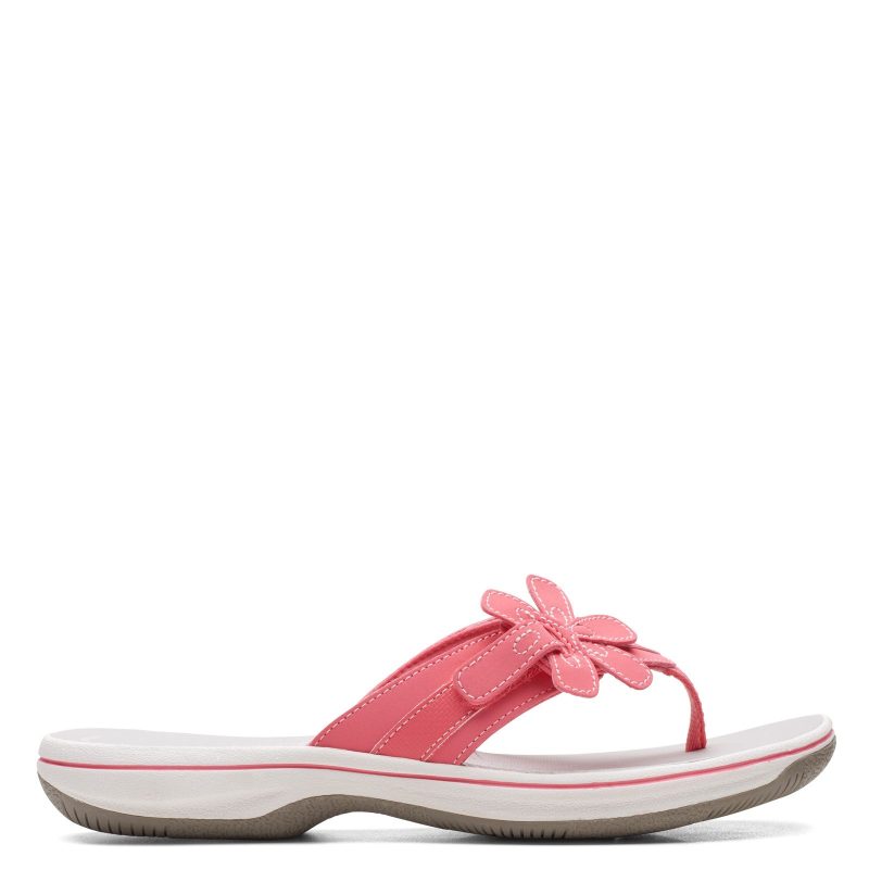 26165325 Womens Clarks Brinkley Flora Sandal Coral 1