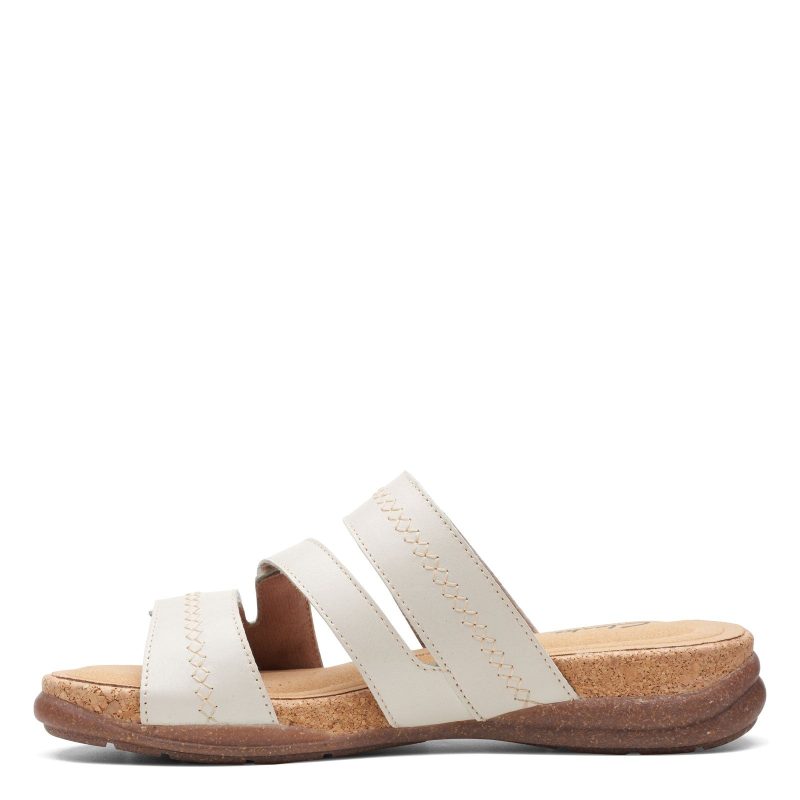 26166238 Womens Clarks Roseville Bay Sandal White 4