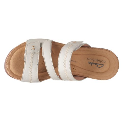 26166238 Womens Clarks Roseville Bay Sandal White 6