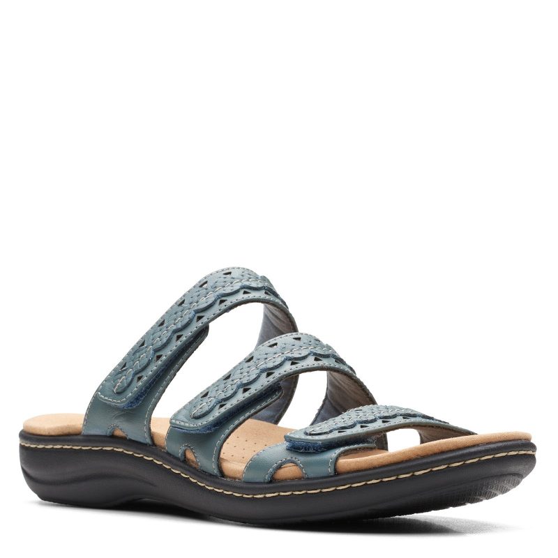 26166494 Womens Clarks Laurieann Cove Sandal Blue Gray