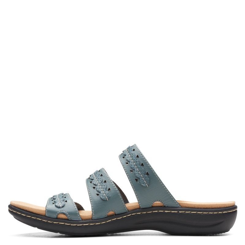 26166494 Womens Clarks Laurieann Cove Sandal Blue Gray 3