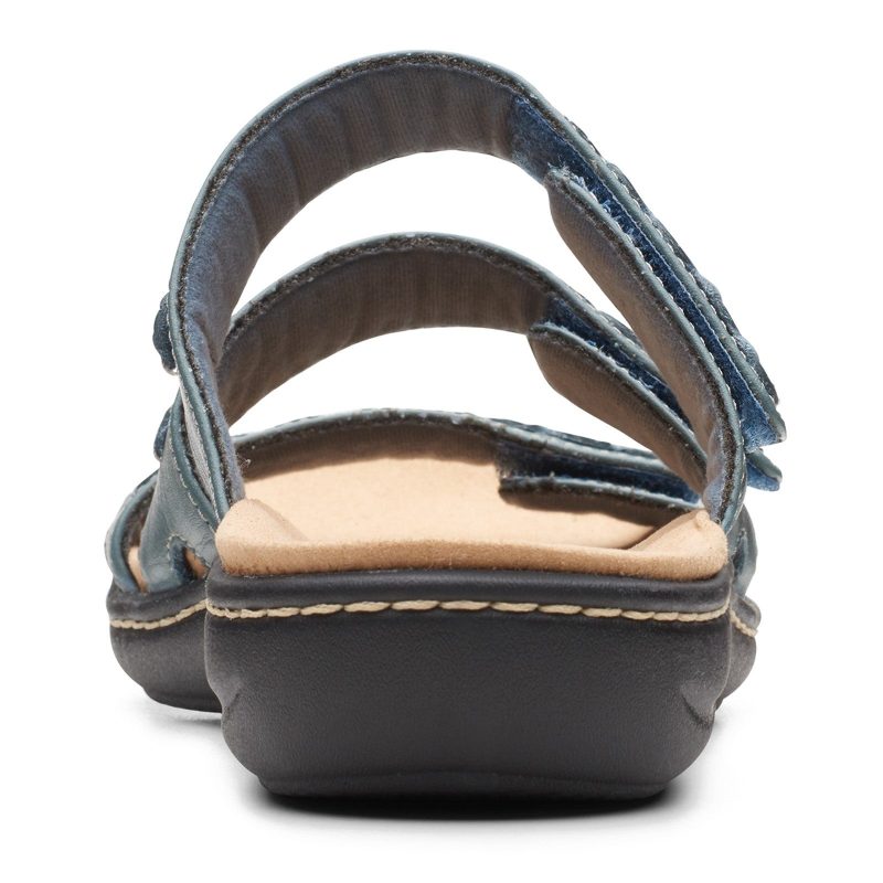 26166494 Womens Clarks Laurieann Cove Sandal Blue Gray 5