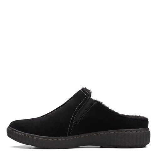 26167460 Womens Clarks Caroline Step Clog Black Suede 4