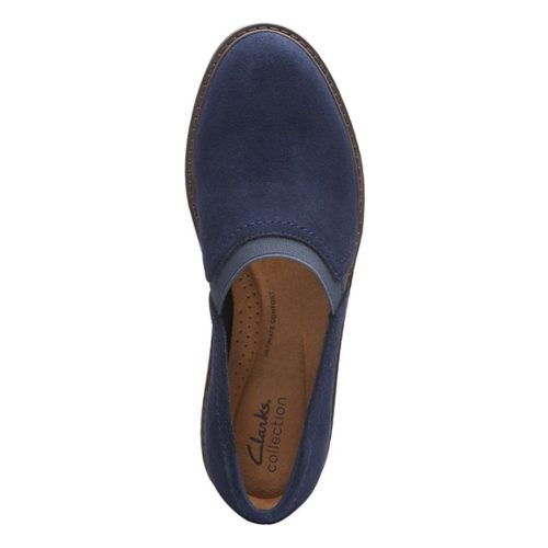 26167632 Womens Clarks Airabell Mid Slip On Navy Suede 6