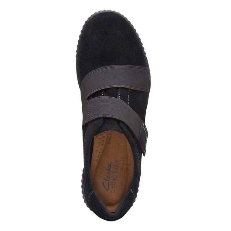 26167700 Womens Clarks Caroline Holly Slip On Black Suede 6