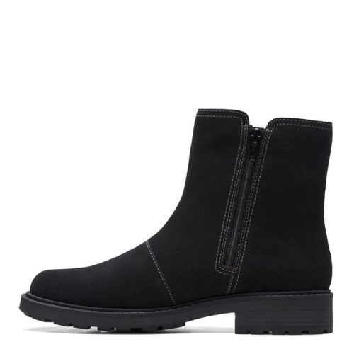 26167827 Womens Clarks Opal Sky Boot Black Suede 4