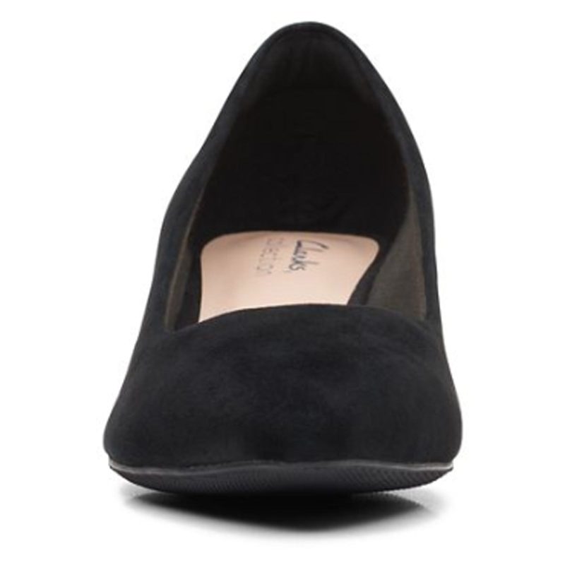 26167842 Womens Clarks Teresa Step Pump Black Suede 2