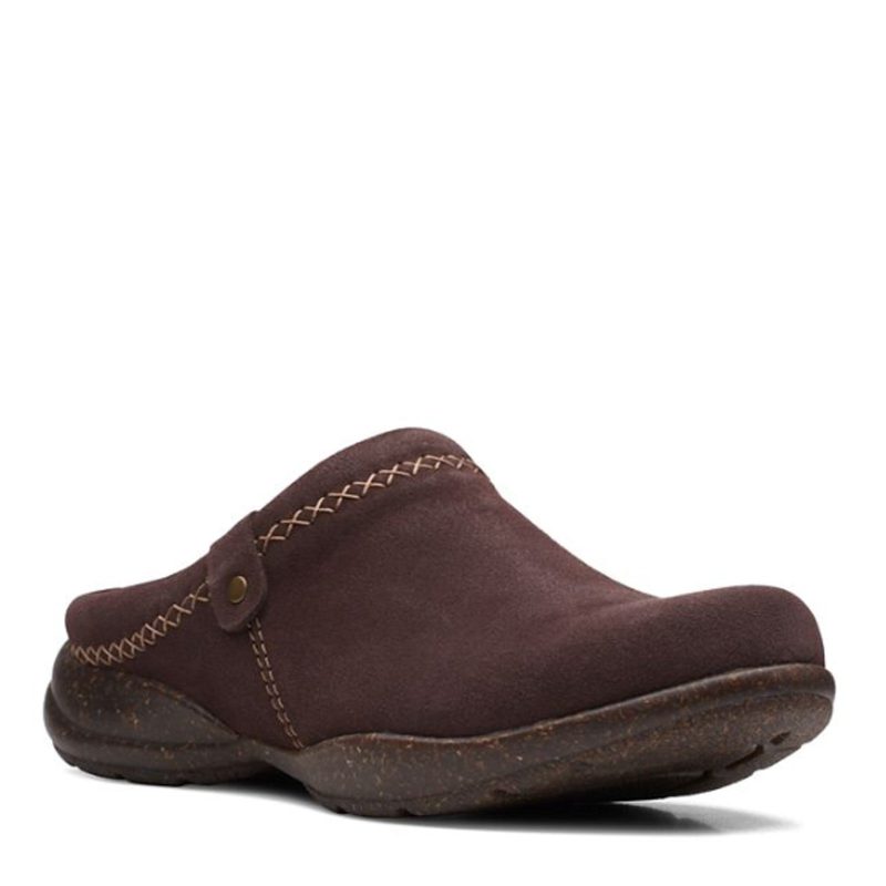 26167872 Womens Clarks Roseville Echo Clog Brown Suede 3e9474e6 6b9d 4d49 8d0f aba0475dc04e