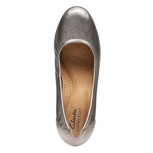 26167909 Womens Clarks Neiley Pearl Pump Pewter 6