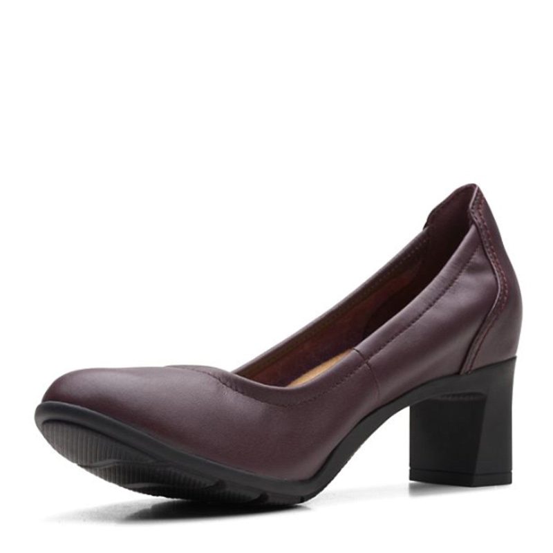 26167914 Womens Clarks Neiley Pearl Pump Burgundy 3