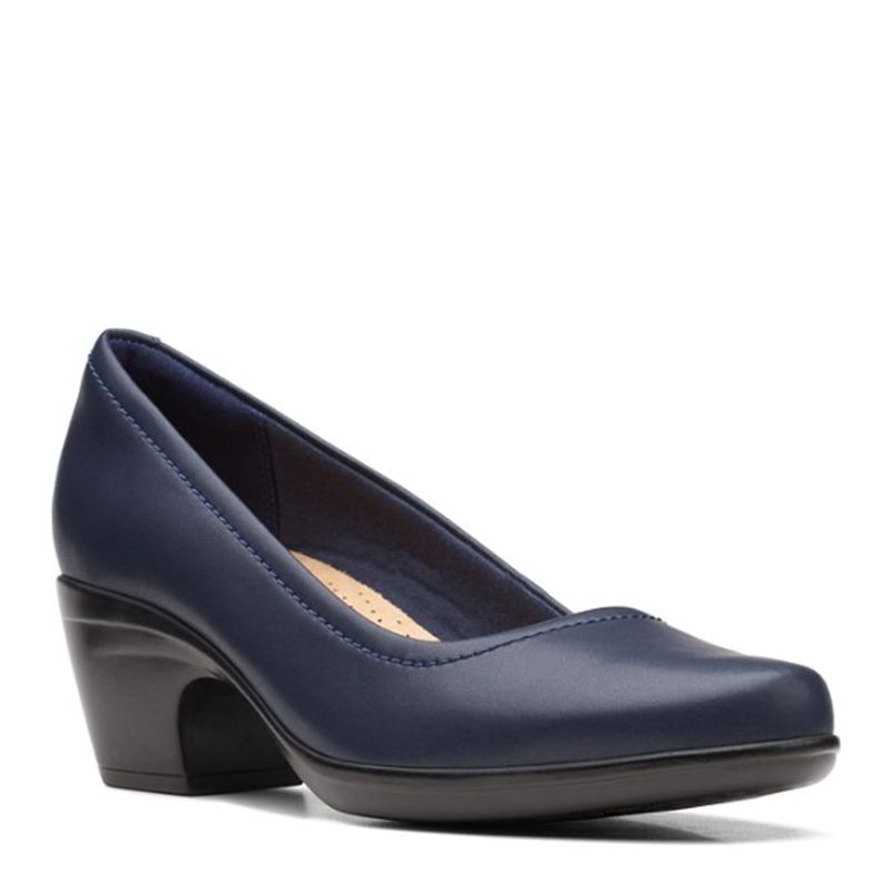 26168155 Womens Clarks Emily Belle Pump Navy