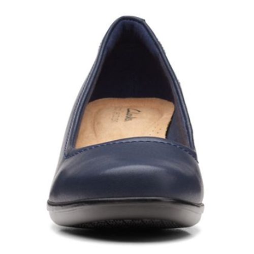 26168155 Womens Clarks Emily Belle Pump Navy 2