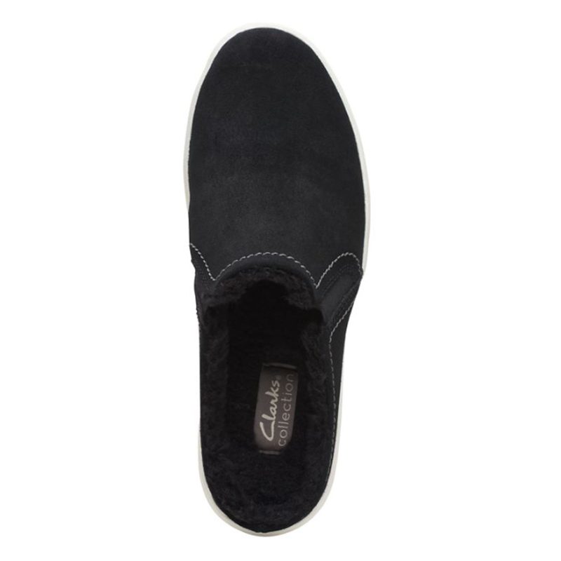 26168517 Womens Clarks Layton Gem Clog Black Suede 6