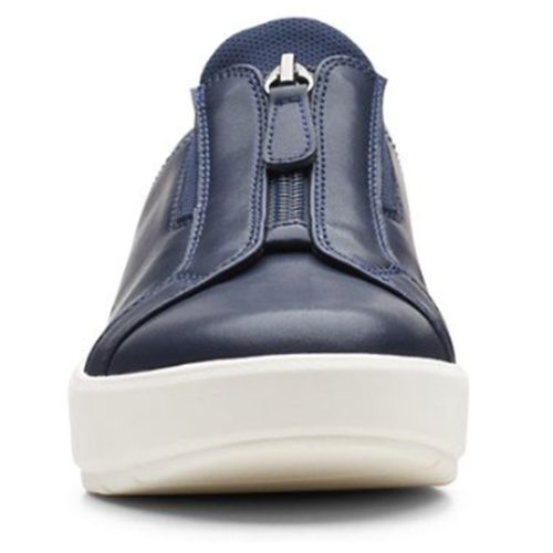 26168518 Womens Clarks Layton Rae Sneaker Navy Leather 2