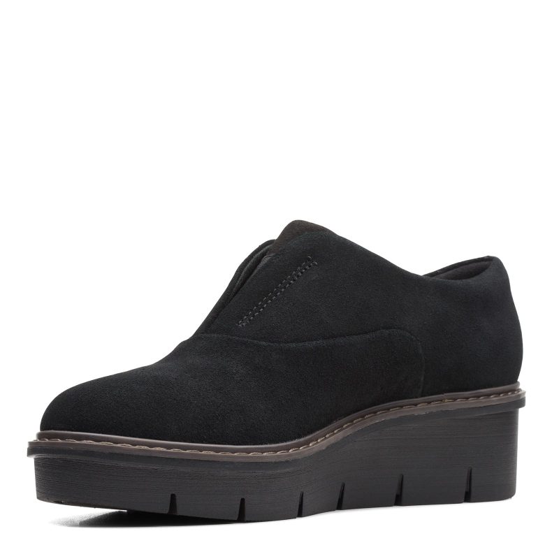 26168598 Womens Clarks Airabell Sky Slip On Black Suede 3