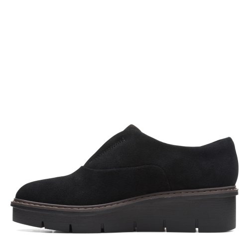 26168598 Womens Clarks Airabell Sky Slip On Black Suede 4