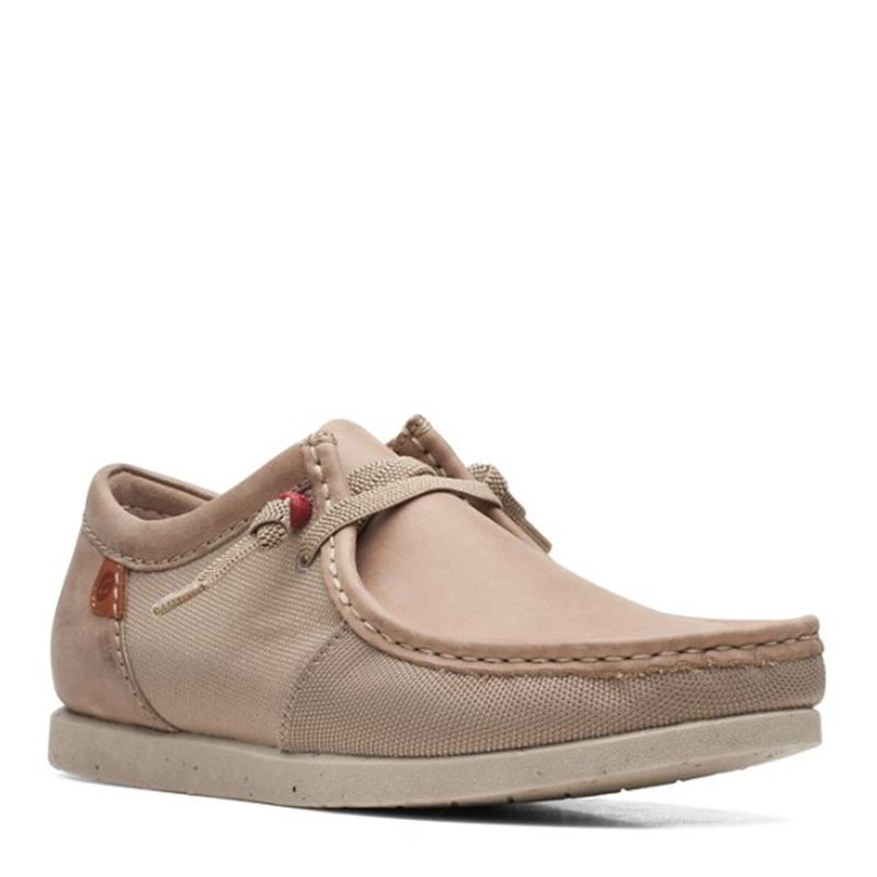 26168718 Mens Clarks Shacre Lite Moc Beige Fabric