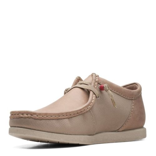 26168718 Mens Clarks Shacre Lite Moc Beige Fabric 3