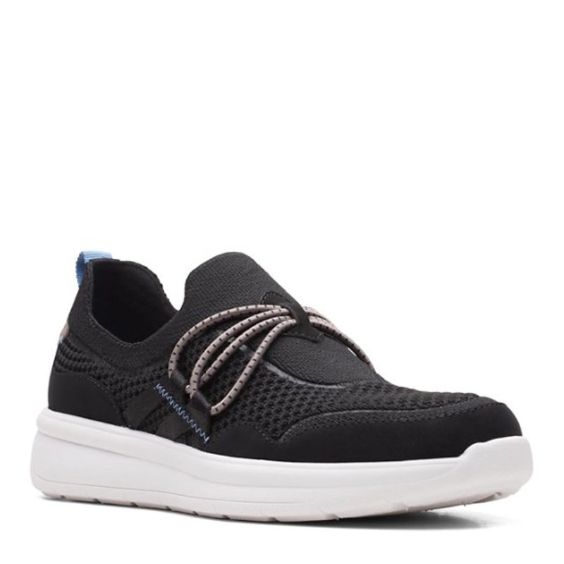 26168916 Womens Clarks Ezera Run Sneaker Black