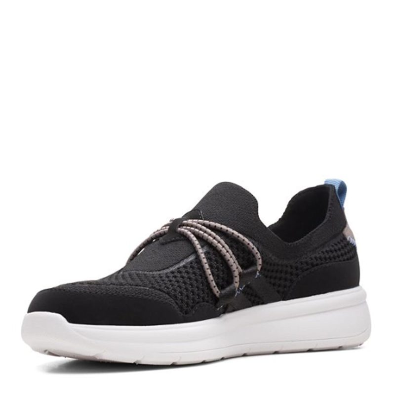 26168916 Womens Clarks Ezera Run Sneaker Black