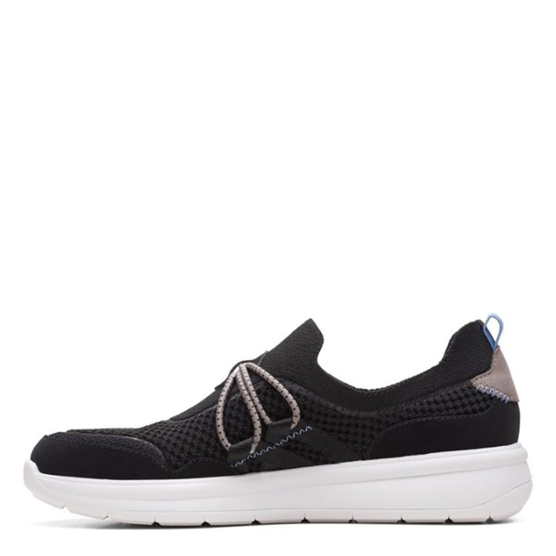 26168916 Womens Clarks Ezera Run Sneaker Black