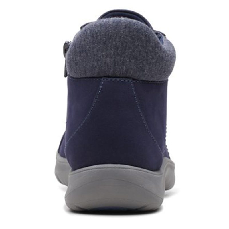 26168956 Womens Clarks Adella Bend Bootie Navy Fabric 5