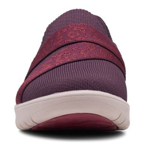 26168964 Womens Clarks Adella Stride Slip On Burgundy 2