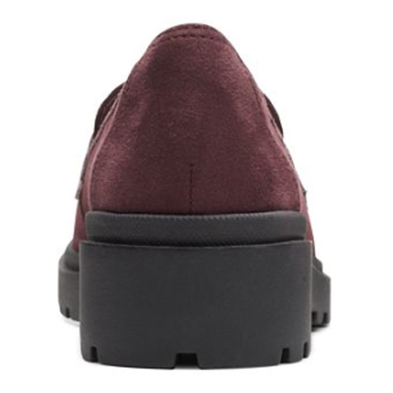 26169473 Womens Clarks Calla Ease Loafer Burgundy Suede 5