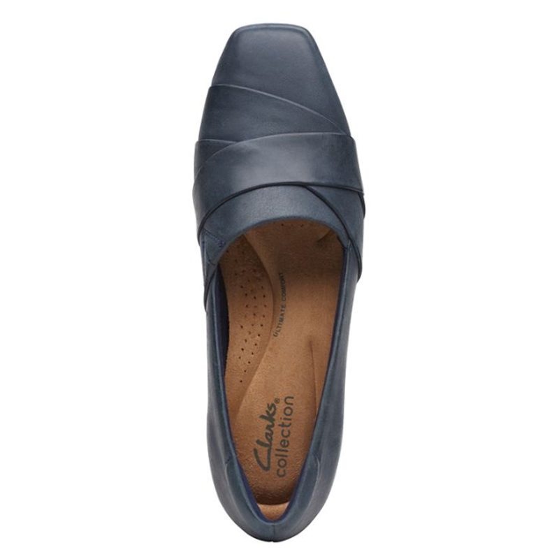 26169699 Womens Clarks Tilmont Clara Loafer Navy 6