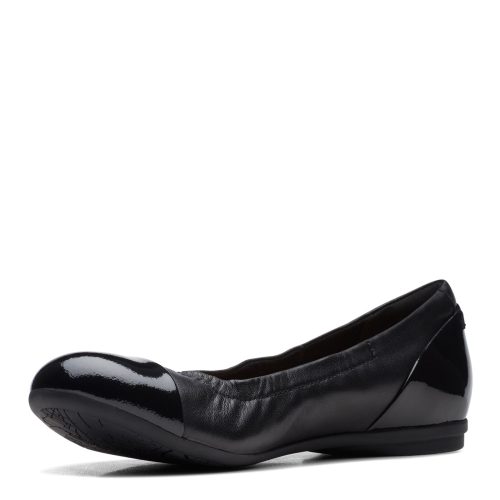 26170592 Womens Clarks Rena Jazz Flat Black 3