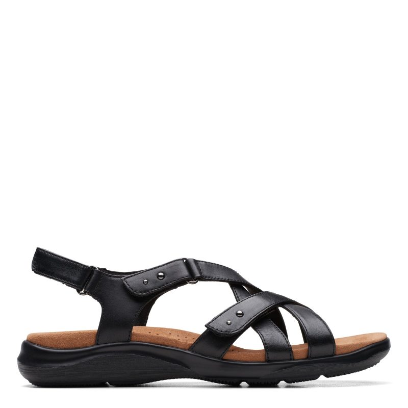 26170984 Womens Clarks Kitly Go Sandal Black 1