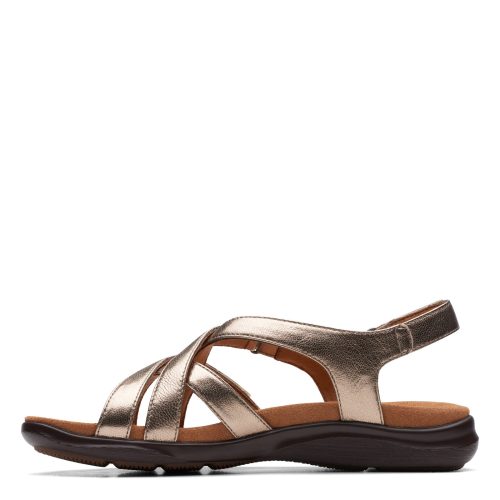 26170987 Womens Clarks Kitly Go Sandal Metallic 4